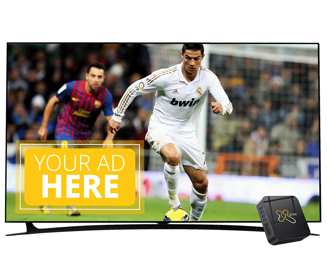 Xullox TV Mockup With Xullox Box 2